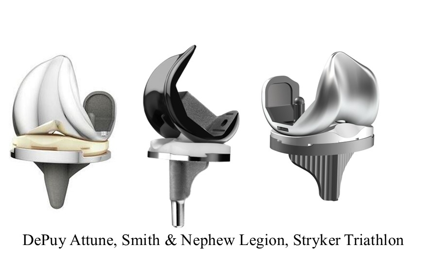 Implants Used Commonly By Dr Venkatdeep Joint Replacement Surgeon Depuy Legion Attune Stryker Triathlon